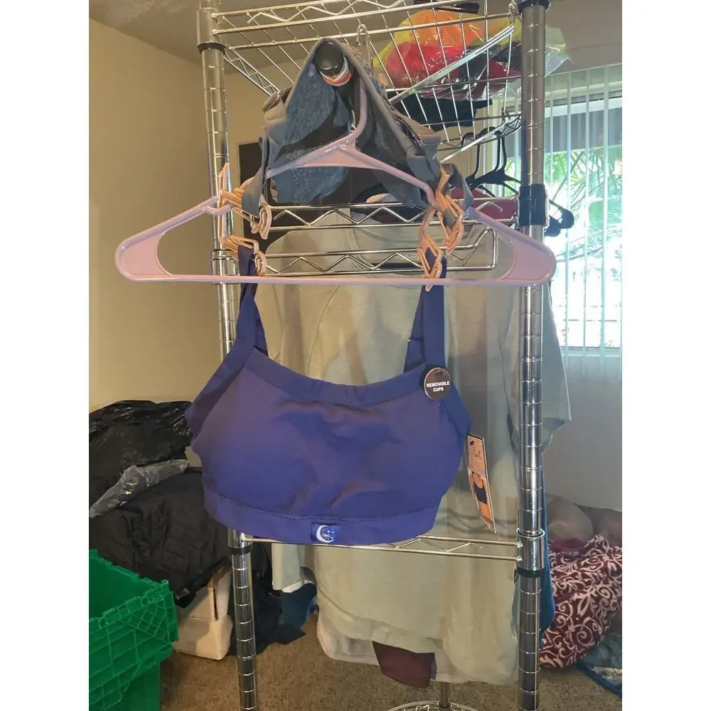 Icy Hot Lingerie Seamless Comfort Bra Lot 2 Medium NWT Blue/Gray (3-Pack Partial